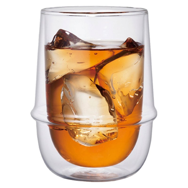 KINTO 23106 KRONOS Double Wall Iced Tea Glass, 11.8 fl oz (350 ml), Heat Resistant Glass, Microwave and Dishwasher Safe, Gift Present - Image 1